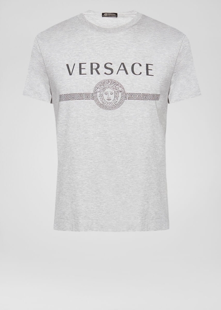 Versace Sustainable Logo Slim Fit T-shirt Herr - 983421QBL